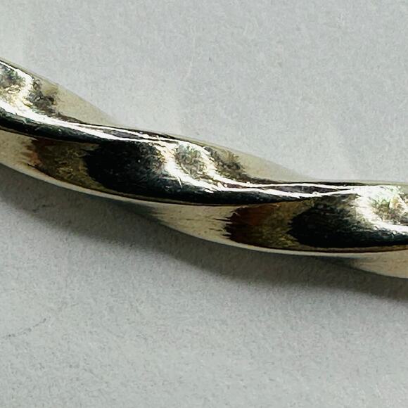 Sterling Silver Dainty Rope Twist Bangle Bracelet - Picture 3 of 6
